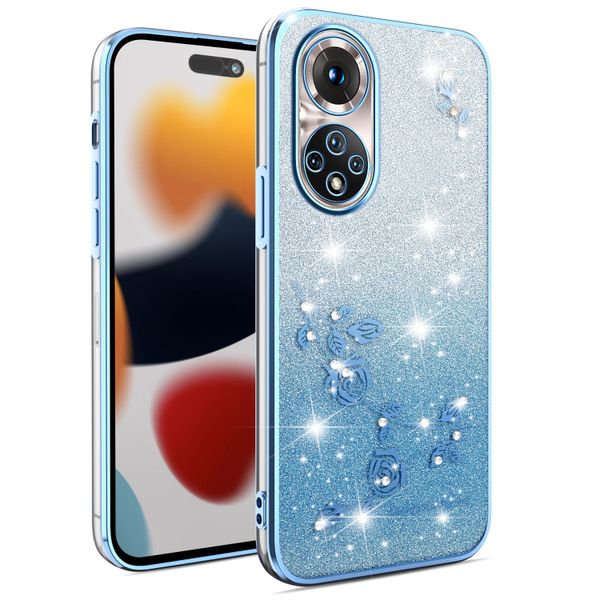Phone Case Compatible With Huawei Nova 9 Flowers Diamond Shining Cover