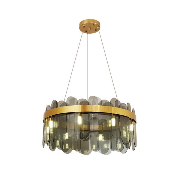 Modern Luxury Pendant Lamp Gold + Smoke Glass - MRUL