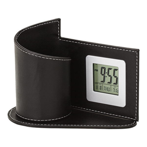 Digital Clock with Pen Holder