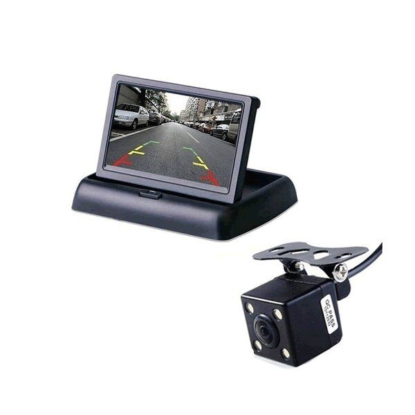 Foldable 4.3Inch HD LCD Display Monitor With 4 LED Rearview Camera