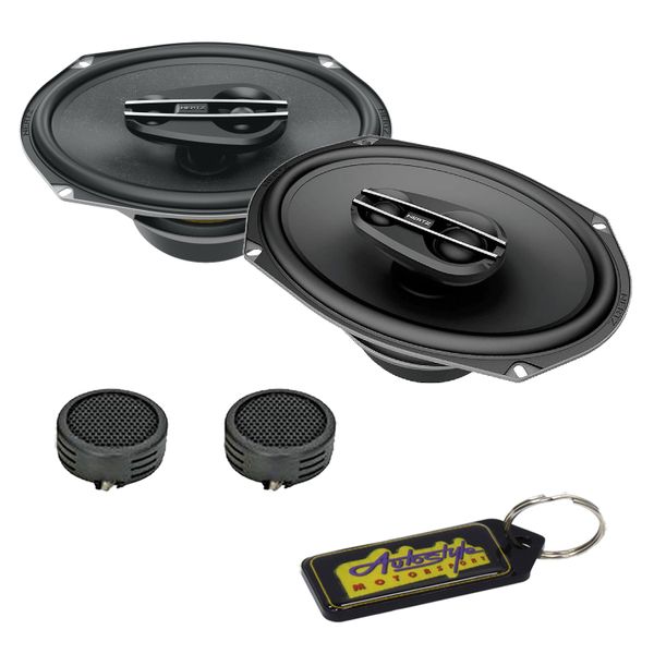 Hertz Cento Series 6×9" 300W 3-Way Speakers &amp; Evo Tweeters &amp; Gel Key Holder