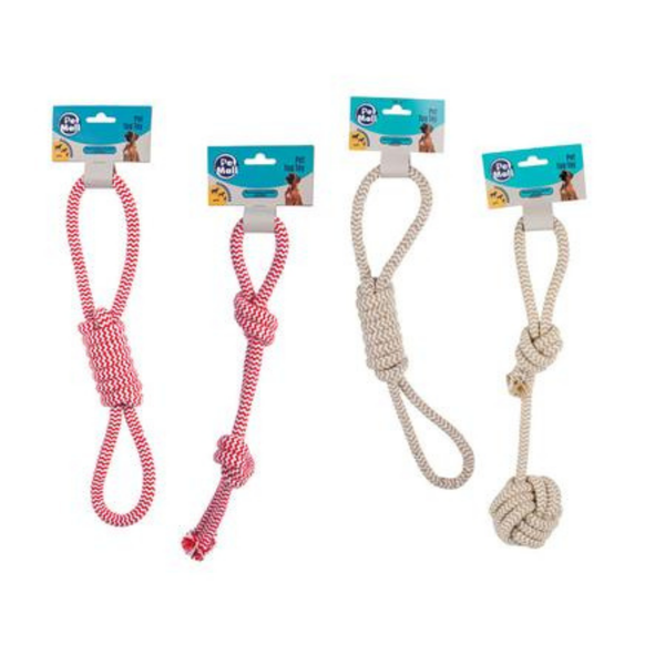 Dog Rope Toy Dog Chewing Teeth Cleaning Molars Chewing Rope Toy 2-Piece Set