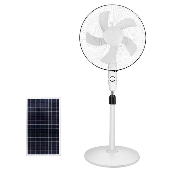 16" Solar Powered 3 Speed Ocillating Floor Fan JG-30-6