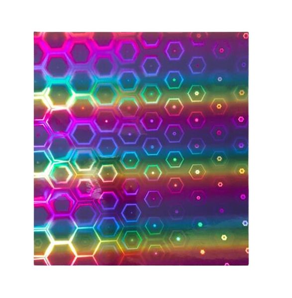 VIVID COLOURS Rainbow Sticker Vinyl Hexagon Pattern +1 Transfer