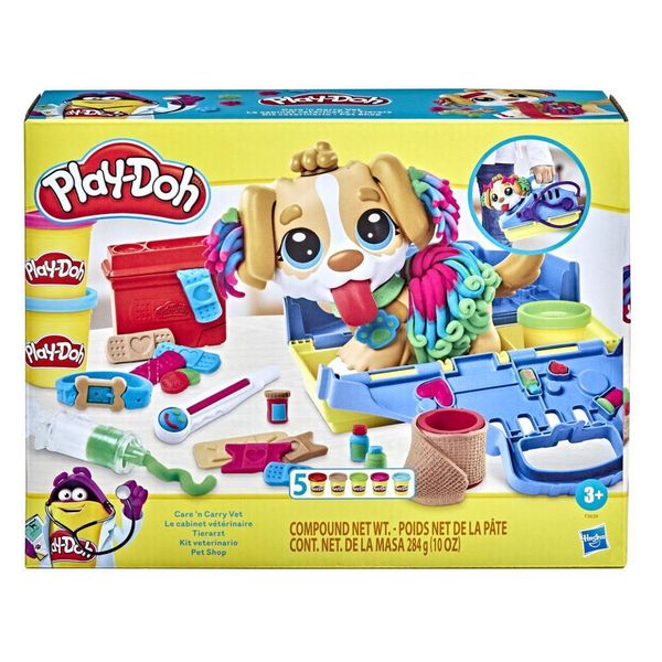 Play-Doh Care 'n Carry Vet Playset with Toy Dog 95446