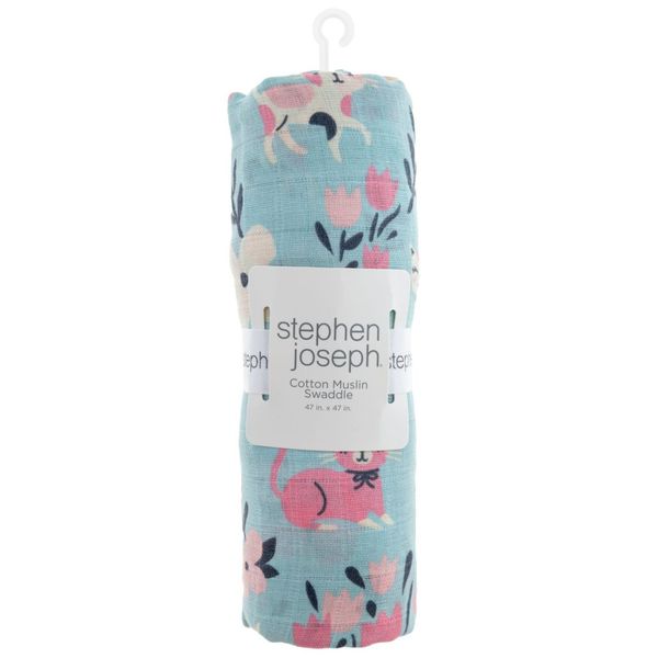 Stephen Joseph Muslin Swaddle Cat