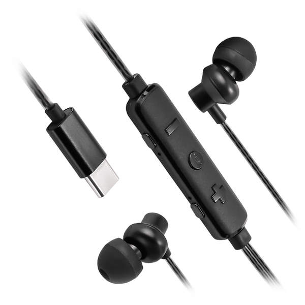 HP In-Ear Earphones with Mic - Enhanced Sound - Black