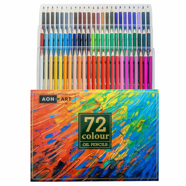AON-ART 72pc Premium Oil Based Colour Pencil Set