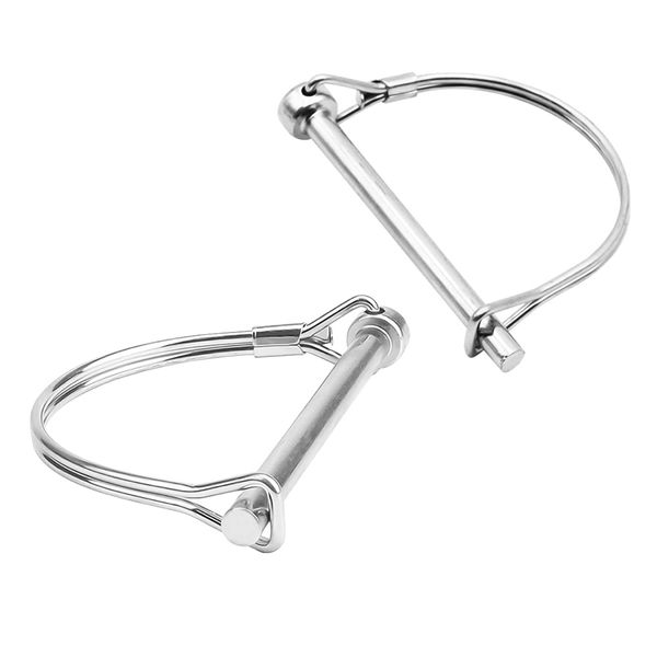 Tool Carbon Steel Round Shackle Safety Lock Pin Set Of 2-7cm
