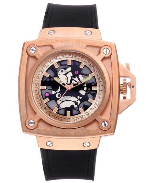 Skone Bashford Men's Leather Strap Watch - Silver