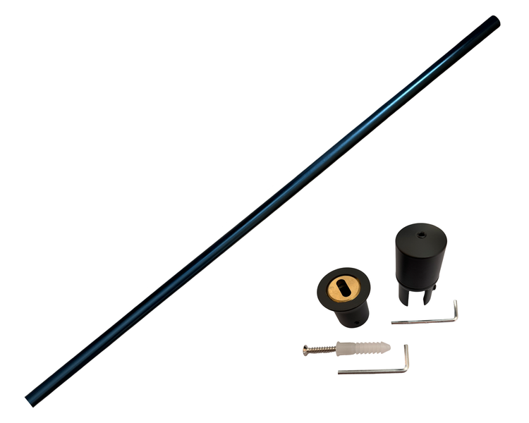 Shower Glass Stabilizer Bracket Wall Mount &amp; Revolving End With 1,5m Tube