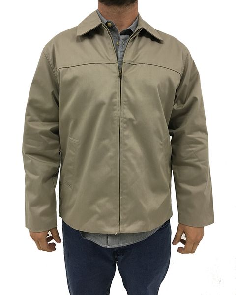 Collared Twill Jacket Taupe