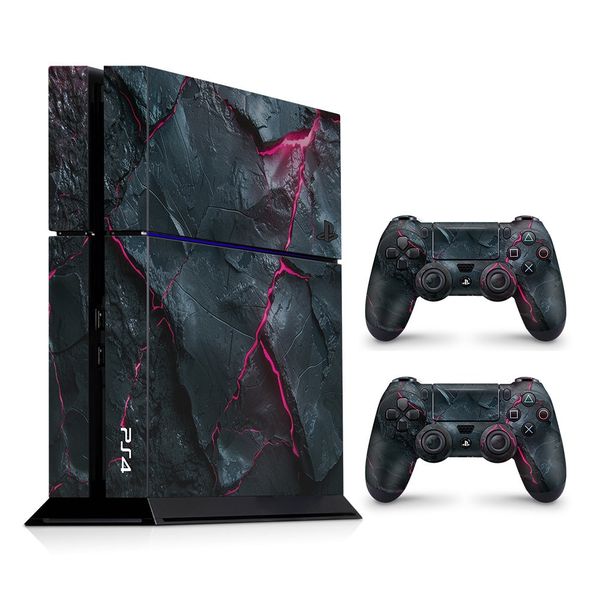 Decal Skin Compatible with PS4 - Carbon Rock Glow Yellow (Decal Only)
