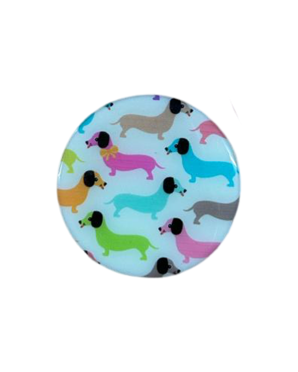Calamita Da Frigo Quadrata 6x6 Cm - Dog Snouts - Design Originale Di Alex Clark