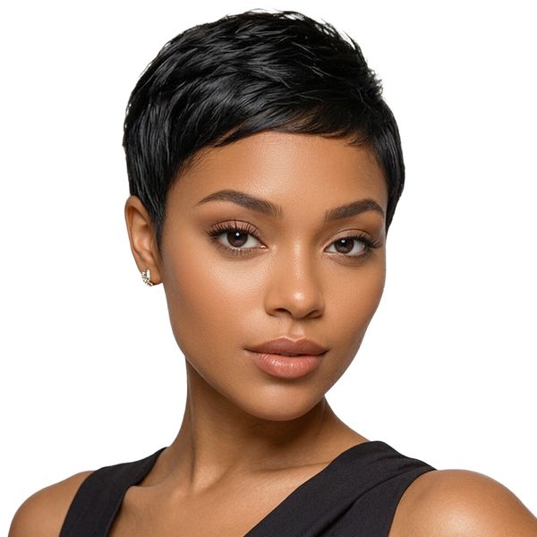 Brseilienne Brazilian Wear And Go Straight Pixie Cut Wig For Women