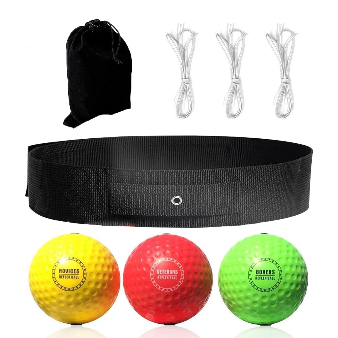 Boxing Ball Reflex Punching Ball with Headband 3 Difficulty Level Adult Kid