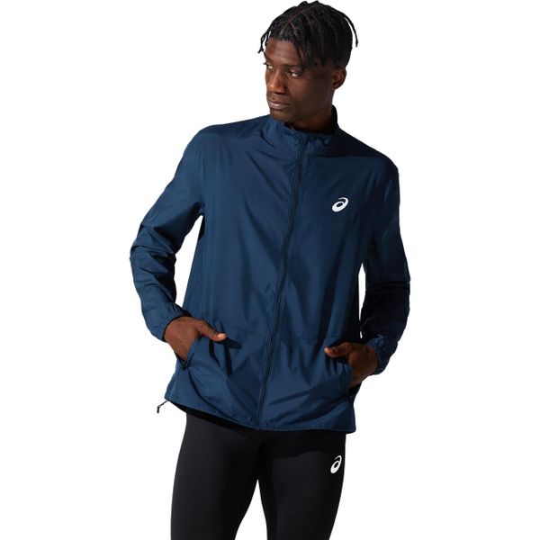 Asics Men's Core Water-Resistant Running Jacket - Blue