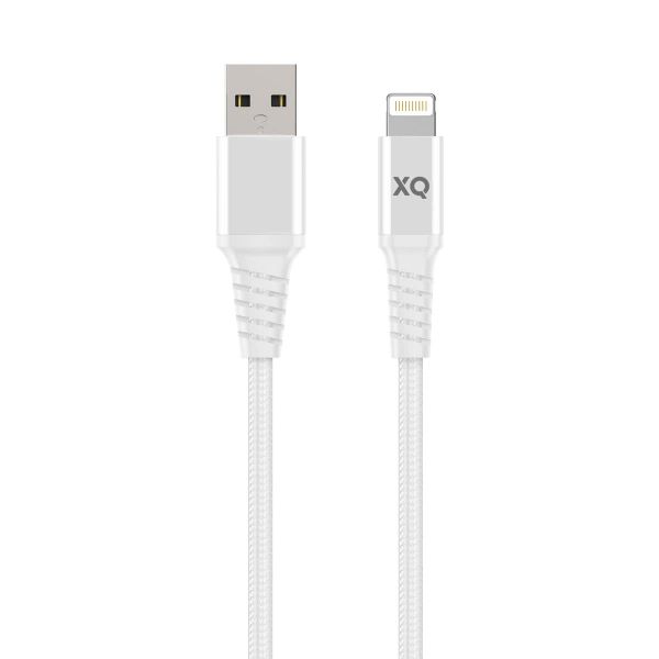 XQISIT Extra Strong Braided Lightning to USB-A 200cm - White