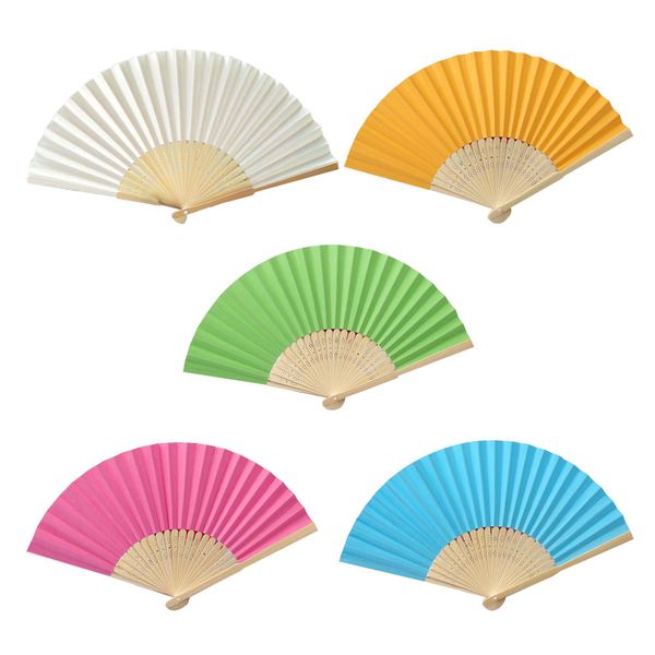 Fashion Beauty Summer Cooling Chinese Multi-Coloured Bamboo Fans 38cm
