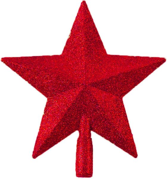 15cm Christmas Star Tree Topper- Red