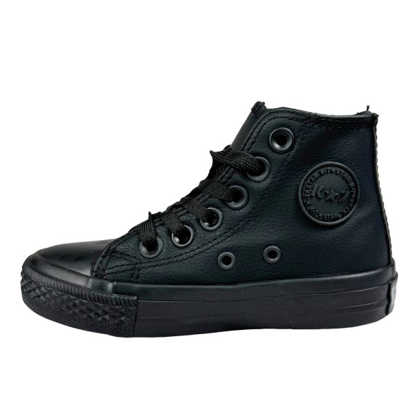 K-Star 7 Canvas Hi Sneaker - Kids High-Top Casual Shoe (Small Sizes)
