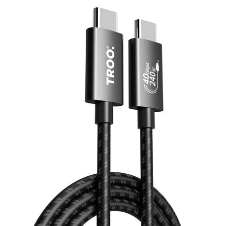 TROO Certified USB4.0 240W 8K ThunderBolt Fast Charge Type-C Braided Cable Image