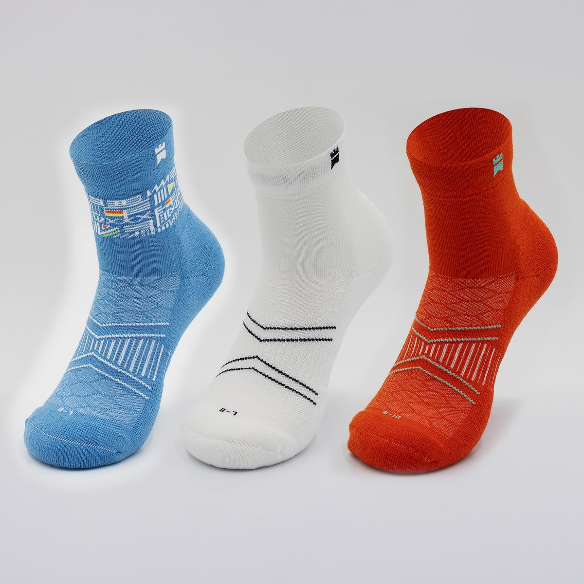 Gilnokie Trainer Socks - Aztec - 3 Pack