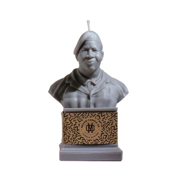 Mzansi Candle Co. Chief Malema Grey Candle, Large ,21cm, 1000 Grams