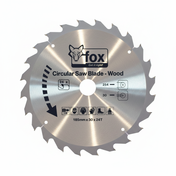 Fox - Circular Saw Blade for Wood with 24 Teeth - 185mm