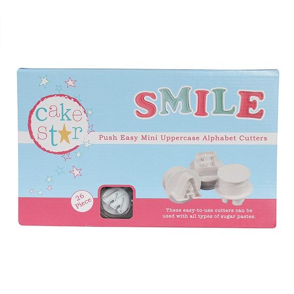 Cake Star Sugar Decorating Push Easy Mini Icing Cutters Alphabet Letters