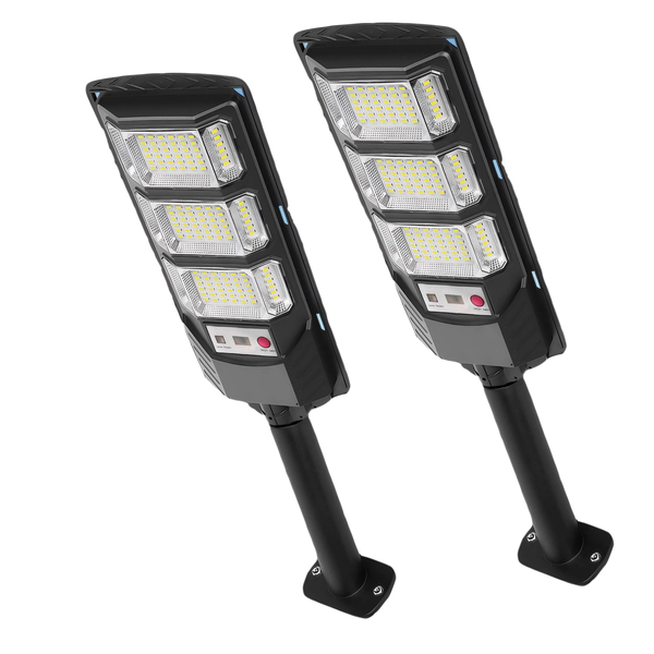 Solar Street Lights 6500K Dusk-to-Dawn Motion Sensor IP65 2 Pack