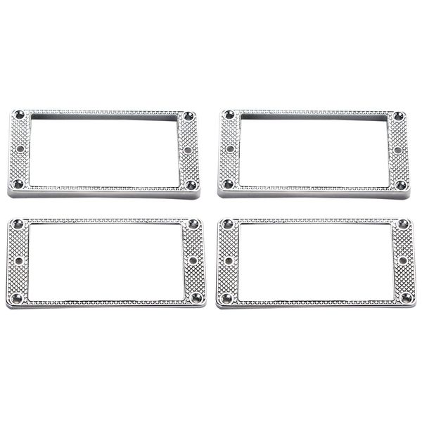 2Pcs Humbucker Pickup Ring Metal Curved Bottom Frame For Lp Prs