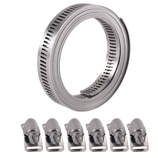 304 Stainless Steel Worm Clamp Hose Clamp Strap 7.9Feet