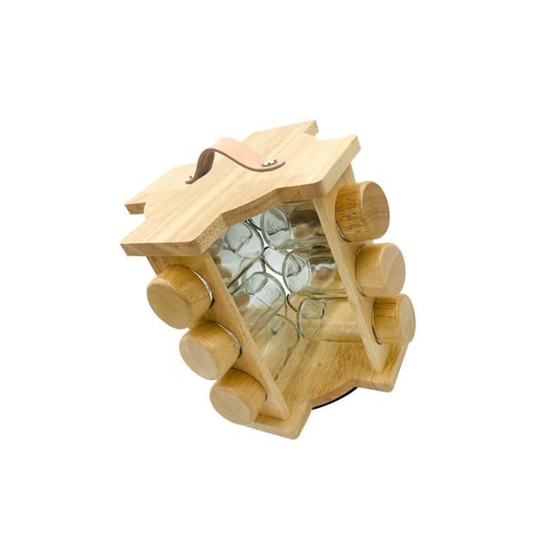 12 Jar Wooden Rotating Spice Rack Set TS-12MM