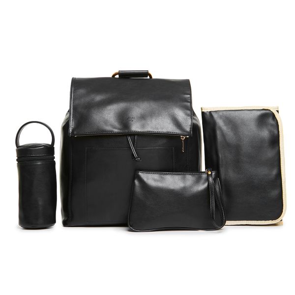 George &amp; Mason Baby - 4-in-1 PU Leather Nappy Backpack