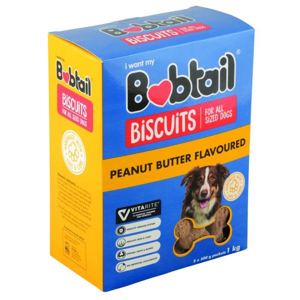 Bobtail Peanut Butter Dog Biscuits 1kg RL200610
