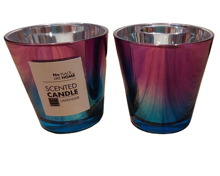 Metallic 2 Tone Scented Candles in Glass