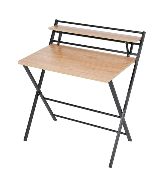 2 Tier Folding Study Desk Table &amp; Gaming/Computer Workstation