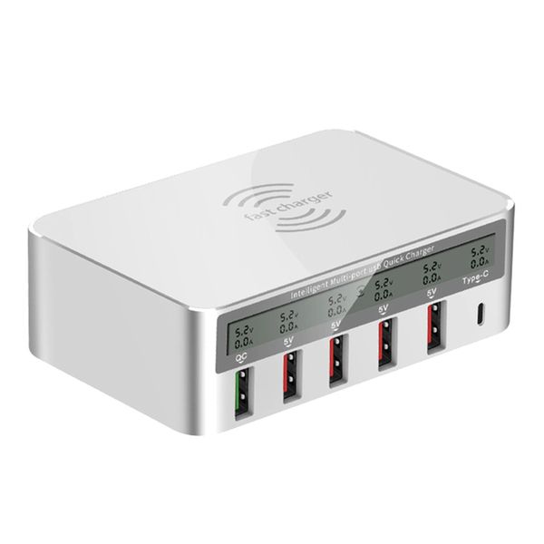 5 Port USB Charger HUB QC3.0 Fast Charger Station Dock &amp; Organizer