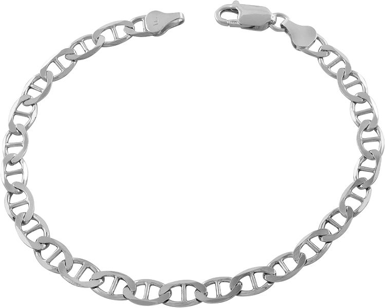 Broadway Jewellers - 925 Sterling Silver - Mariner Link Bracelet - 19cm