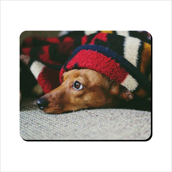 Mouse Pad - Doggie Under Blanket