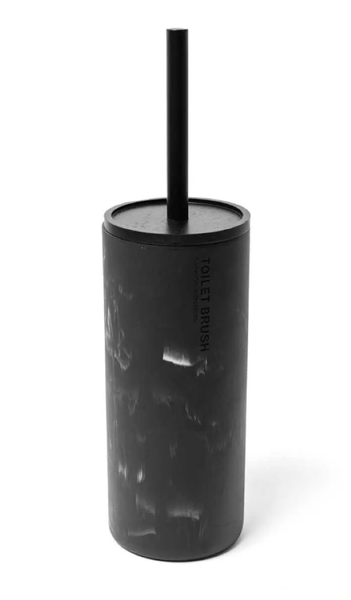 Toilet Brush Holder Set, Black Marble
