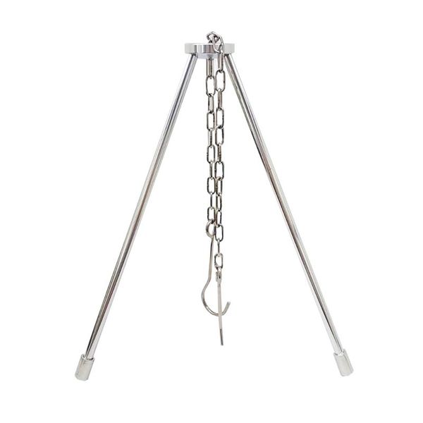 Outdoor Camp Pot Tripod Grill, Foldable Pot Rack, Portable Camping Tripod
