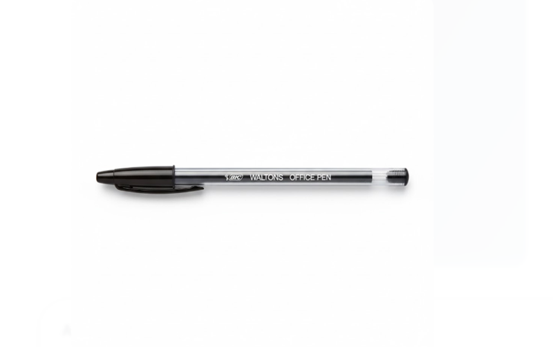 Waltons - Crystal Capped Ballpoint Pen - Black x 5