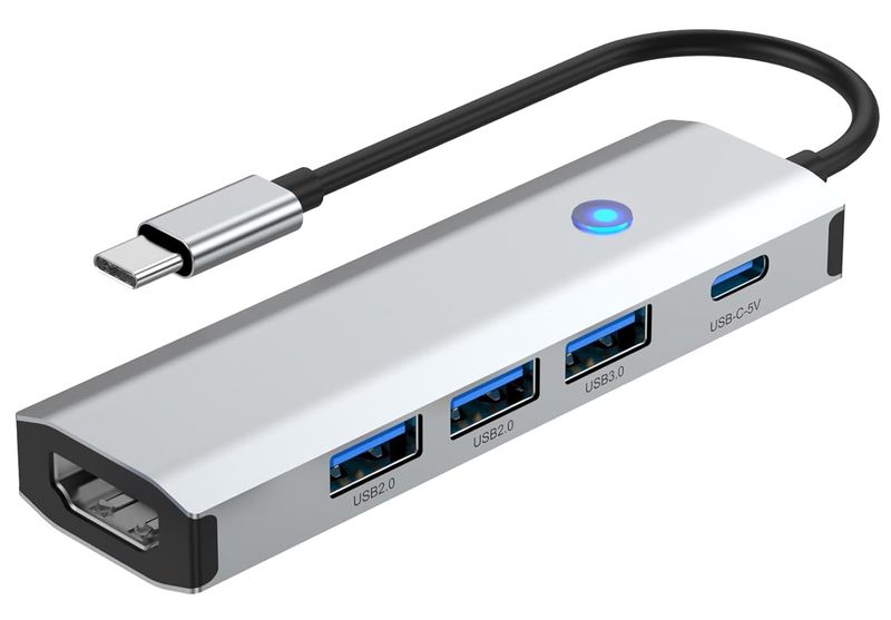 USB C Hub 5 in 1 Multiport Adapter 4K HDMI,100W Power Delivery