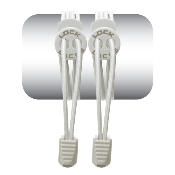 Lock Laces - double pack (4 laces) - white - global no.1 no-tie shoelace