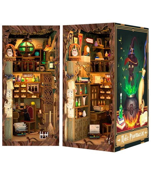 Book Corner Set DIY Miniature House Set - Magic Apothecary