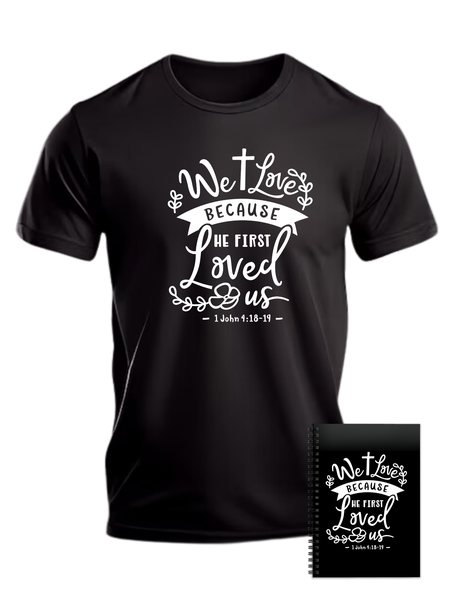 Christian First Loved Us T-shirt Ideal Gift Birthday Christmas Easter 402