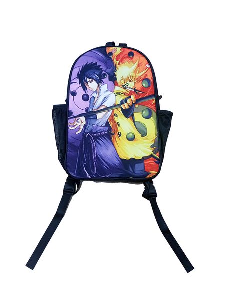 Naruto Uzumaki Uchiha Sasuke Reversible Backpack School Bag