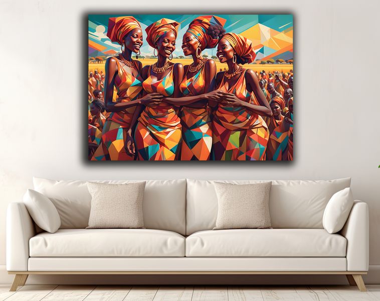 0229 Beautiful African Ladies Canvas Wall Art